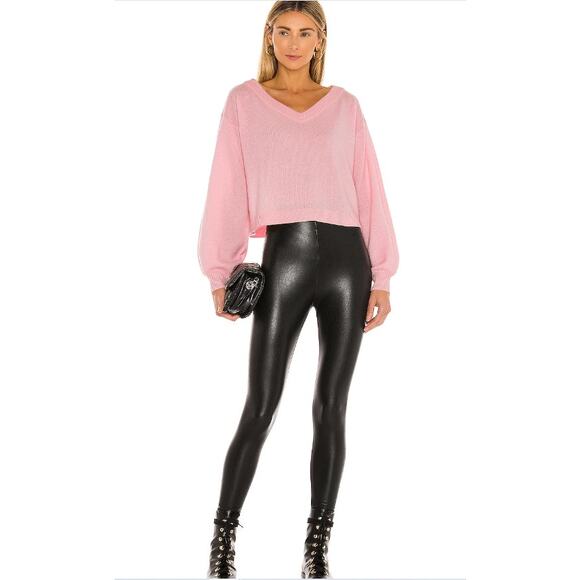 Commando Perfect Control Faux Leather Leggings Black Vegan Skinny M - Picture 1 of 4